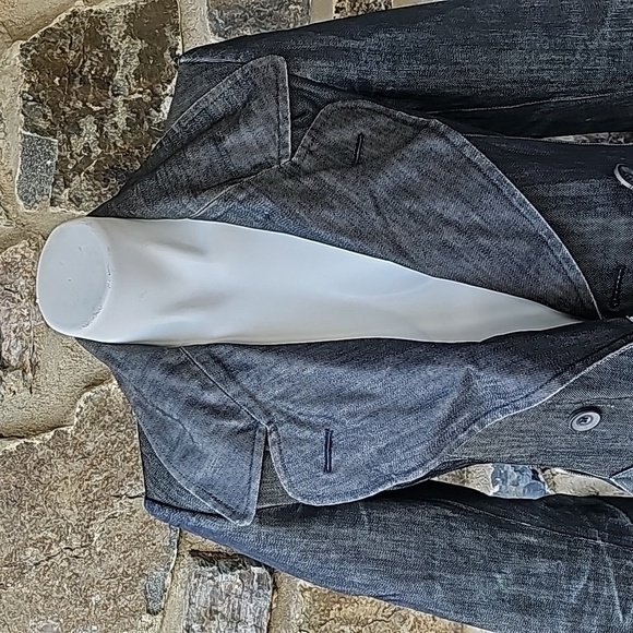 RADCLOIFFE LONDON GREY DENIM - JEANS TRENCH COAT - SIZE MEDIUM - Picture 2 of 12